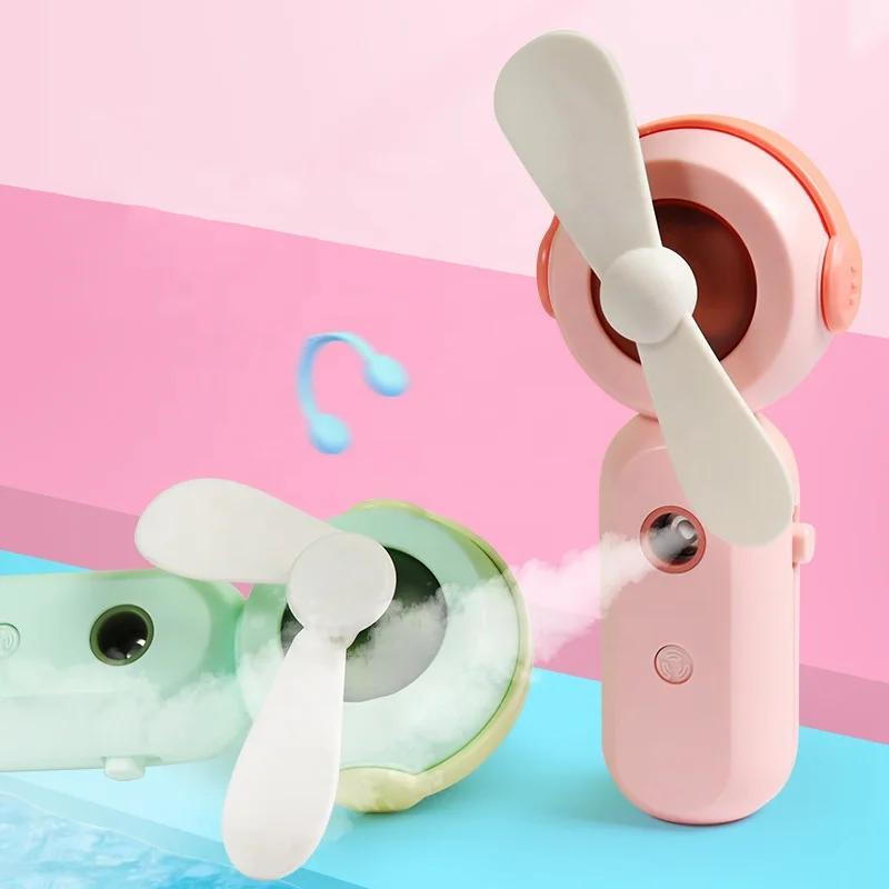 Free Samples Handheld USB Rechargeable Water Spray Portable Mini USB Fan