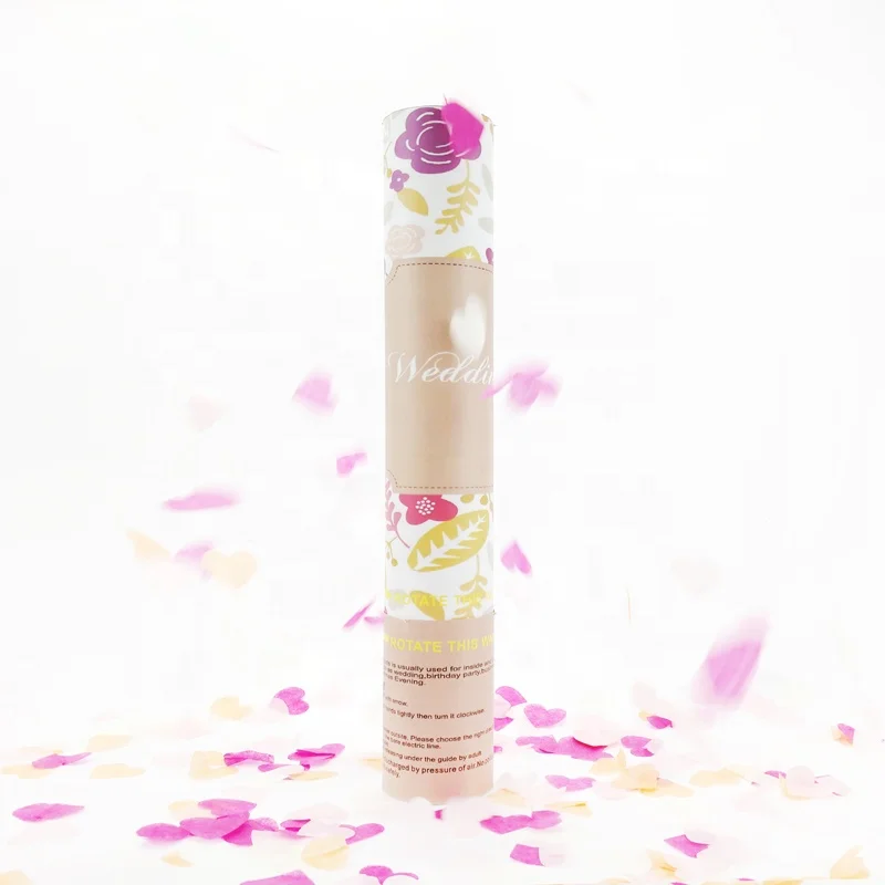 Party Novelties Air Compressed Custom Shape Confetti Cannon for Wedding Favors