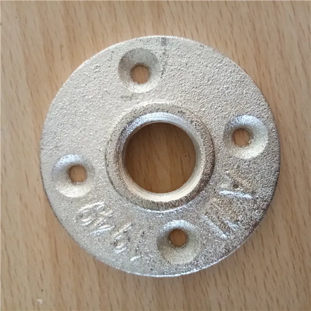 galvanized bushing or floor flange used in pipe-frame coffee table
