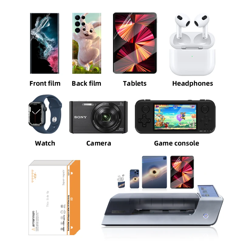 Tpu hydrogel self repair screen protector  custom cut hydrogel screen protector hydrogel univers cell film front for smartphones