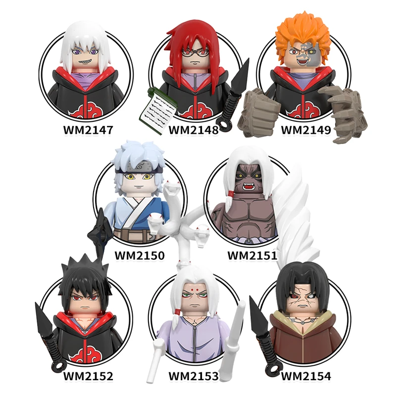 WM6113 Uzumaki аниме кирпичи Hohzuki Suigetsu Uzumaki Kaguya Kimimaro Uchiha Karin Jyuugo Mitsuki Мини-строительные блоки детские игрушки