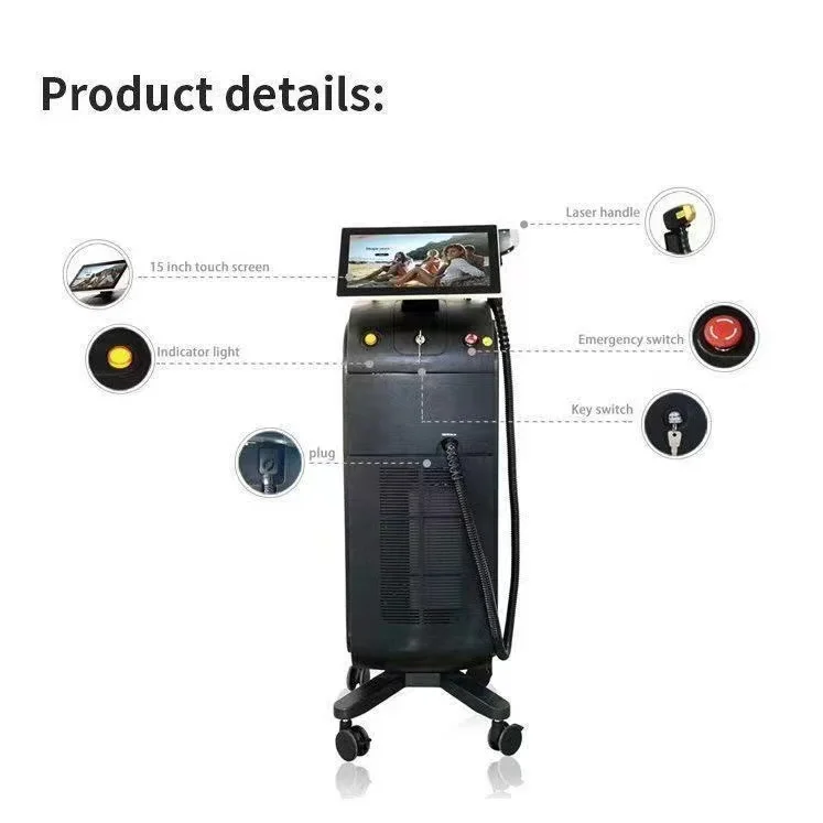 hair removal machine non channel diode laser 755nm 808nm 1064nm Diode Laser Hair Removal machine trade