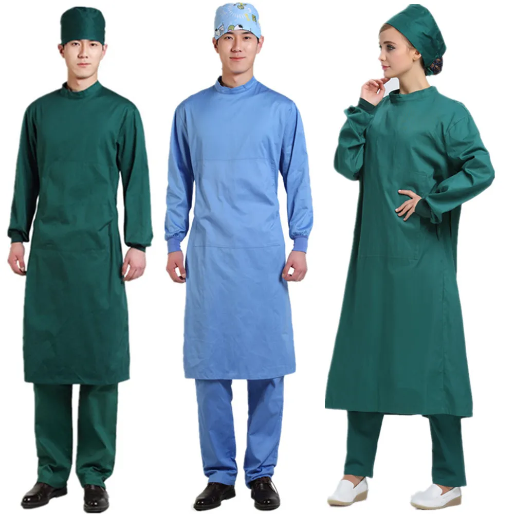 
Factory OEM and ODM wholesale 100% cotton surgical gown reinforced medical gown for hospital reusable isolation gown 