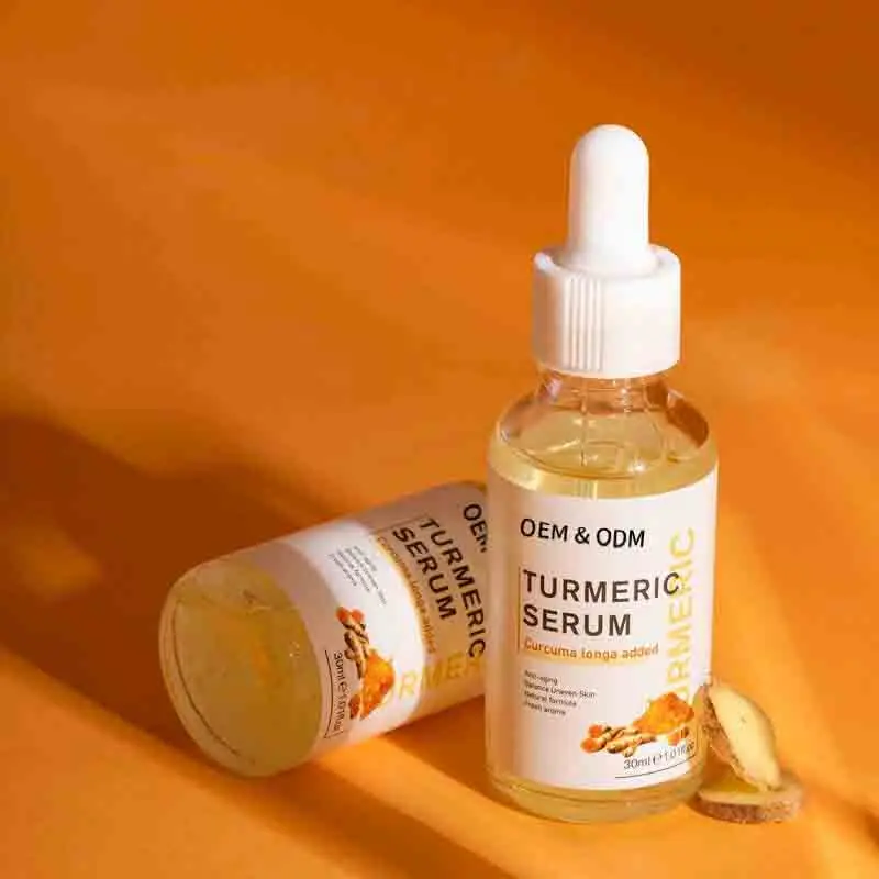Facial Turmeric Skin Care Brightens Anti-Acne Dark Spots Removal Serum Turmeric Root Extract Turmeric Serum
