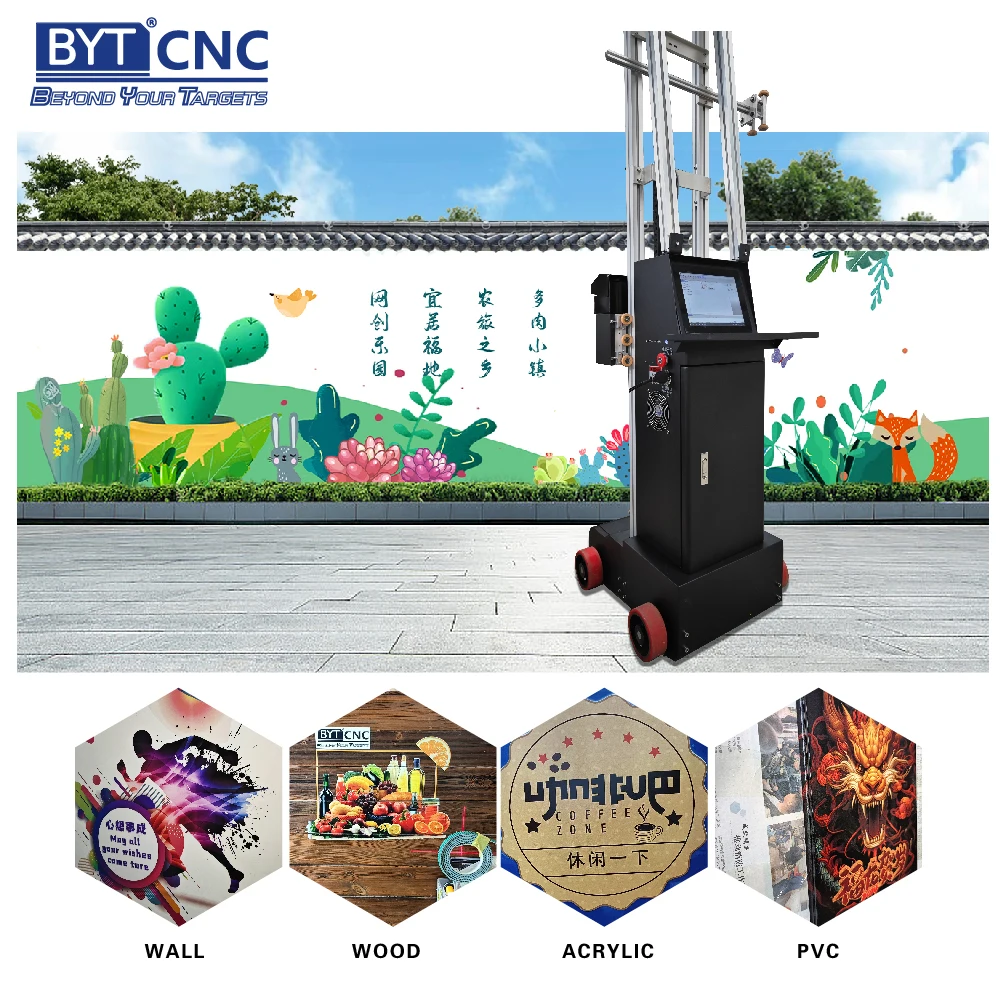 Automatic Indoor/Outdoor Wall Printing Machine Multi-Color Inkjet 3D Designing for PVC New Condition Label Printer