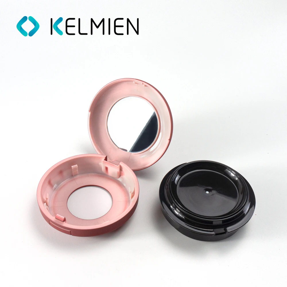 Empty  bb cream air cushion foundation compact case customized round cosmetic pressed powder concealer compact case with mirror
