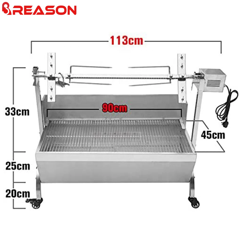 Горячая Распродажа коммерческий гриль для барбекю из нержавеющей стали уголь барбекю СВИНЬЯ обжарочная машина