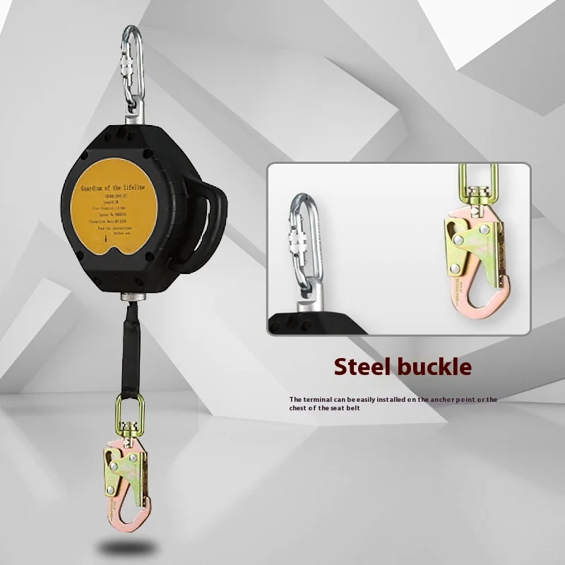 3m 6m 10m Maximum Load Bearing 100kg Built In Brake Device High Altitude Anti Fall Self Locking Lifeline
