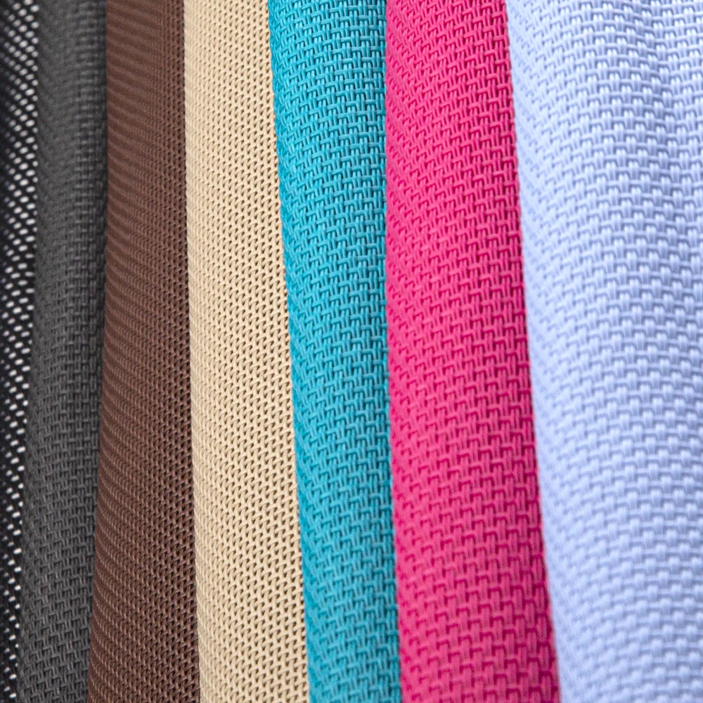 1.5X50m PVC Coated Mesh Tarp 610gsm 2*1 Woven Teslin Fabrics for Outdoor Lounge Chair