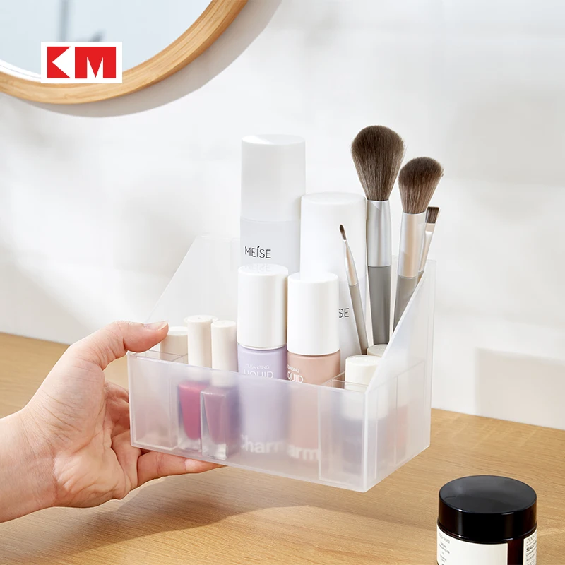 KM5112 Makeup Storage Box Bathroom Vanity Shelf Countertop Make Up Brushes  Box Jewelry Storage Box