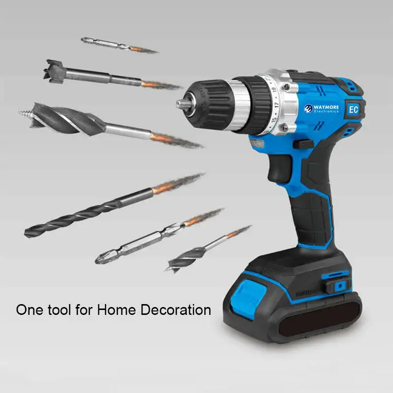 Waymore Economical Cordless Dual Craft Hammer Drill Rechargeable cordless screwdriver drill