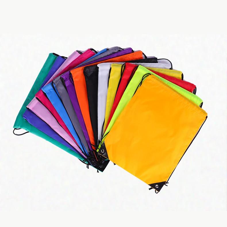 Drawstring Backpack Bags Bulk Back Pack Cinch Tote Sport Storage 210D Polyester Bag for Gym Traveling