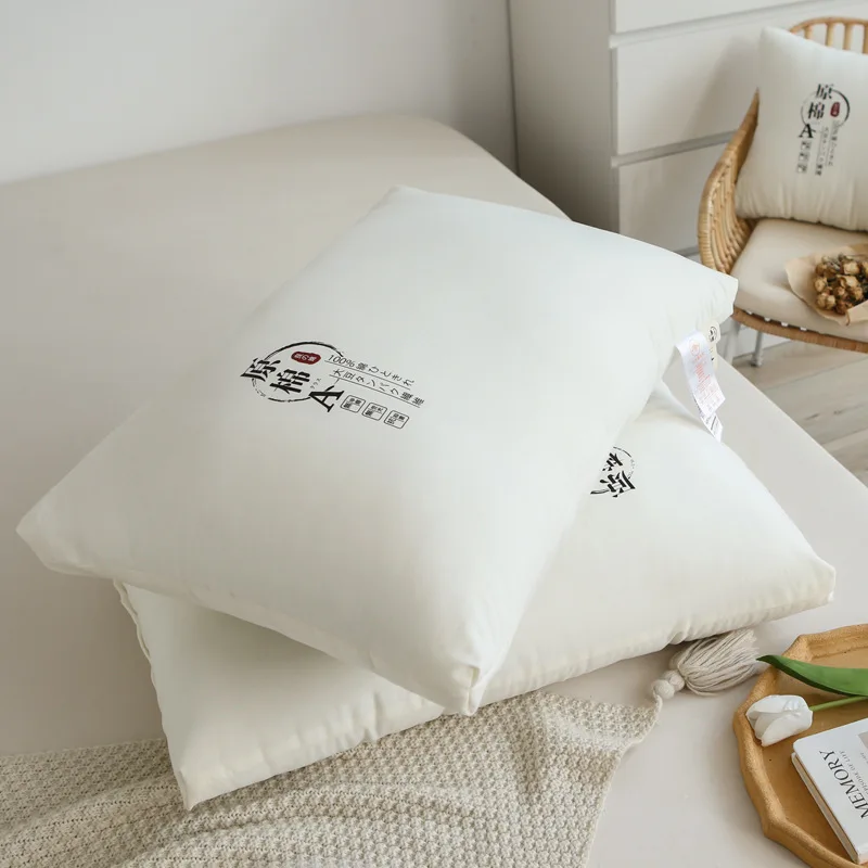 Hote sale whosale Ecological 100%cotton Wholesale white multi-purpose massage spa neck pillows bed  Soybean fibre pillow