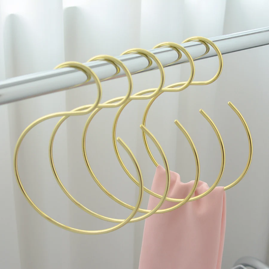 BST Popular Metal Round Ring Scarf Holder Hanger Rack for Shawl Pashmina Towel Scarf Storage
