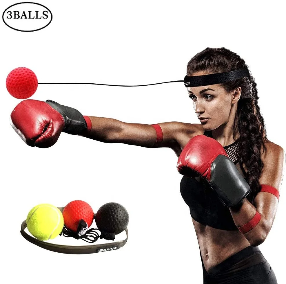 
Head Mounted Boxing Reflex Ball with Nylon Band for Home Training Exercises 