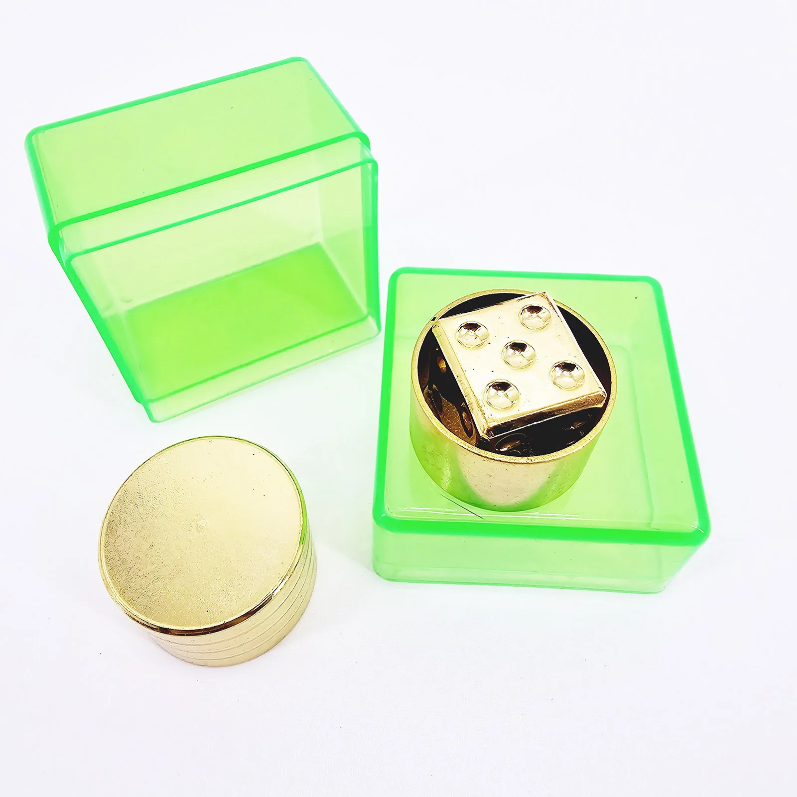 Super Metal Die Magic Tricks Magician Close Up IllusionsGimmick Prop Metalism Classic Toys Dice Number Prediction