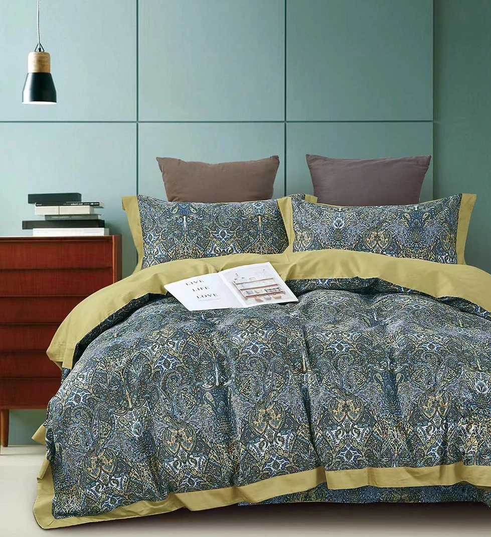 Natural home textile product 100% egyption cotton 300TC duvet cover set oekotex bedsheet set hot selling bedding set