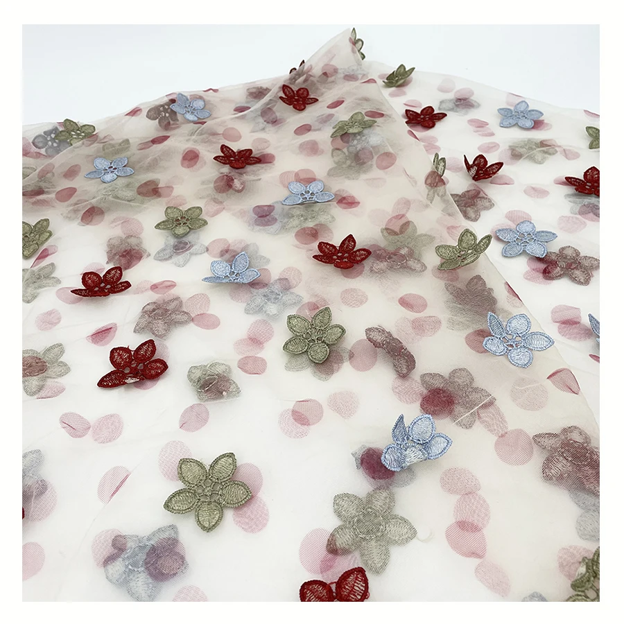 Новое поступление, 3D Цветочная вышивка на сетке