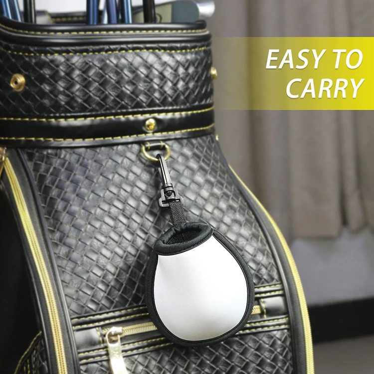 Portable Golf Ball Pouch Ball Cleaner Pocket Washer Bag With Clip For Cleaning Golf Balls And Bringing Your Golf