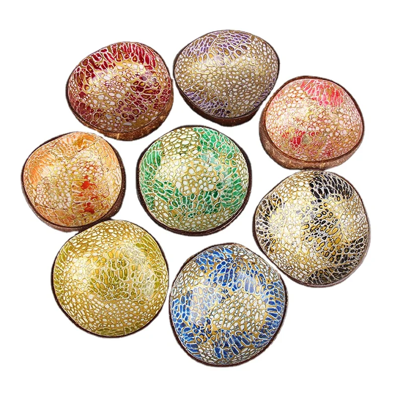 craft bowl coco shell inlaid with mother of pearl bowl handmade vietnamese lacquer coconut shell bowls
