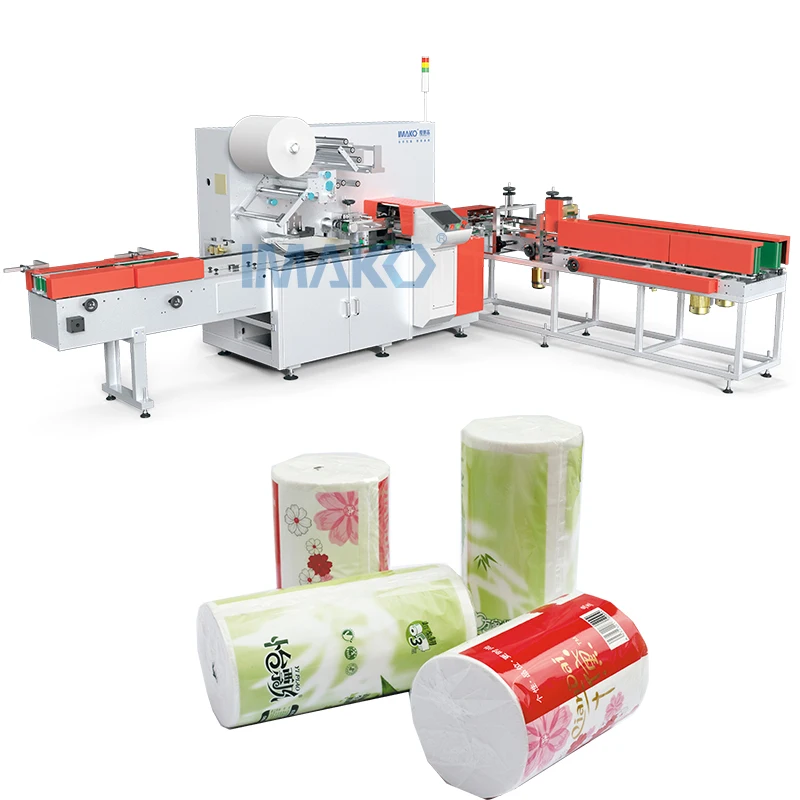 Small Roll Toilet Paper Rewinding Machine Toilet Paper Cutting Wrapping Packing Machine Production Line