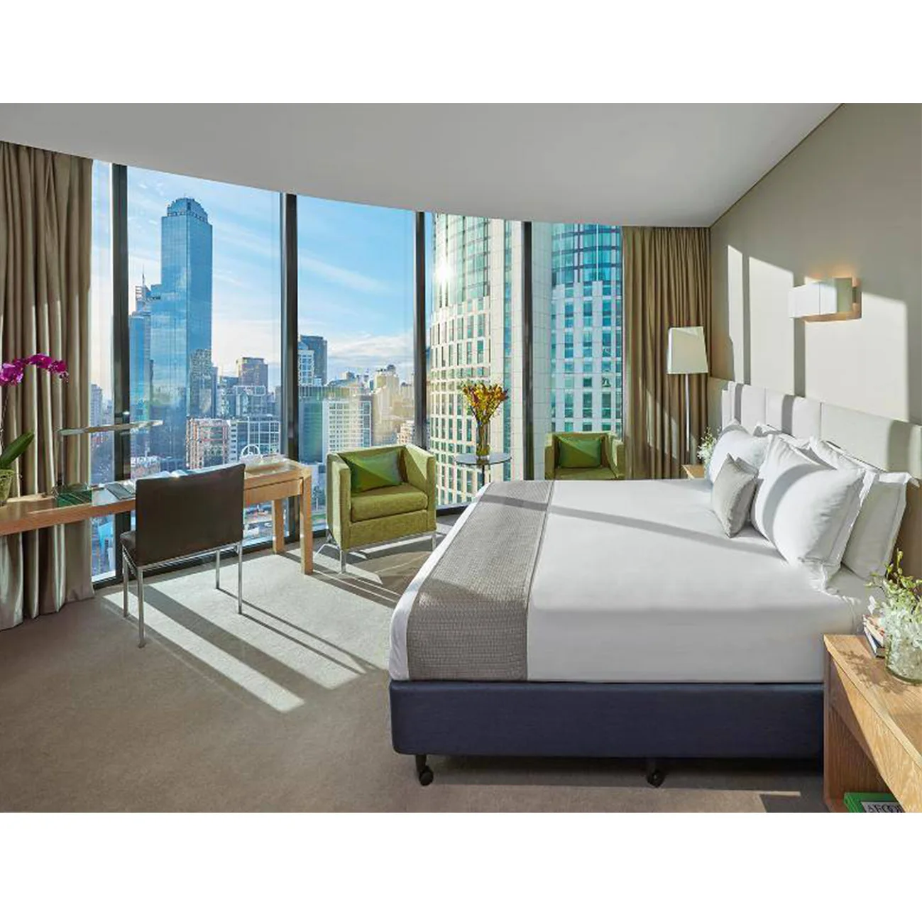 Newest Design modern European Inn Hotel Furniture Set Hotel Bedroom furniture Set Whole house Custom Design from Guangdong