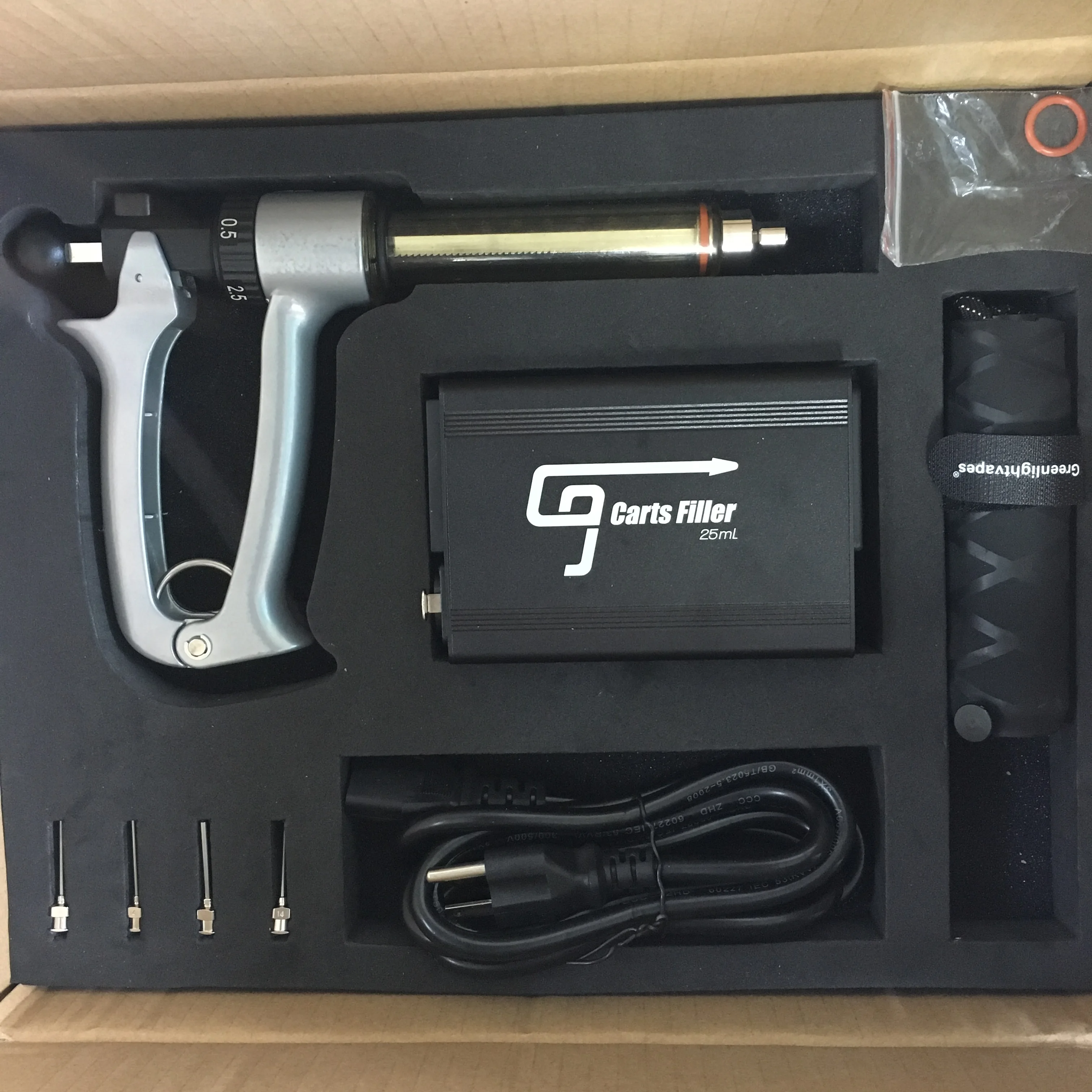 
E Cig CBD Oil Vape Cart Filler Machine 0.5ml 0.8ml 1ml Cartridges Distillate Oil Filling Gun 