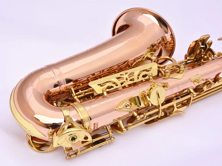 Фосфористая медь альт-Инструмент аксессуары Китай Sax золотой лак Профессиональный Eb Саксофон альт