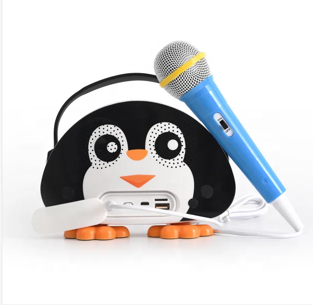 Cartoon Penguin karaoke speaker singing machine early education musical instrument multi-functional machine