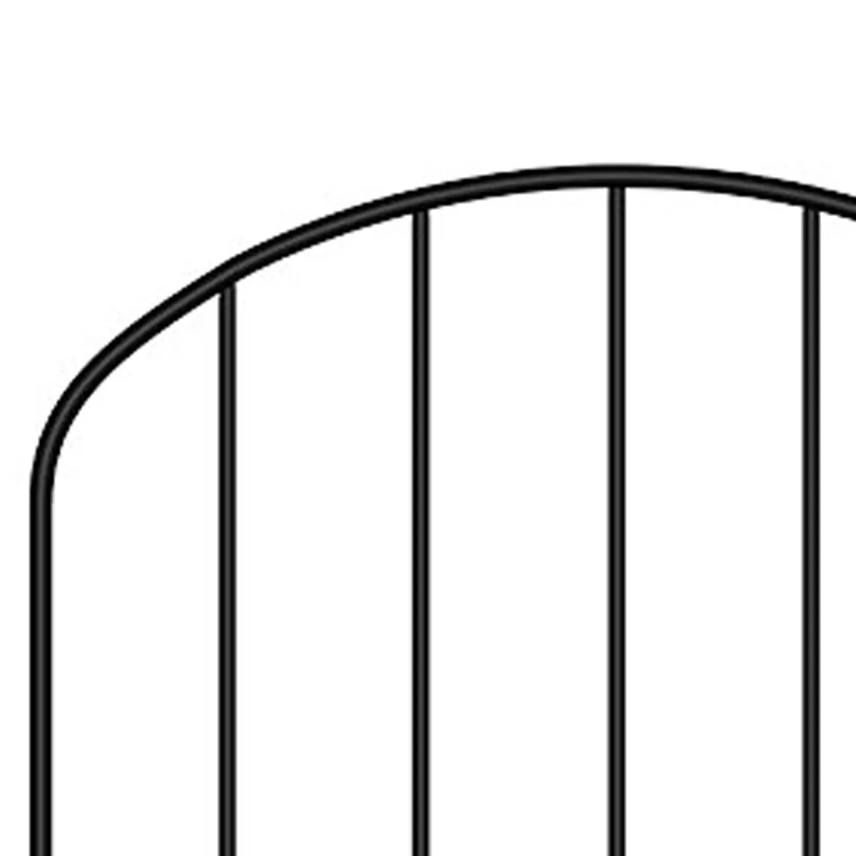 Black Powder Coated Wrought Iron Garden Fence Decorative Steel Pale Picket with Galvanized Frame for Farm and Pool Use