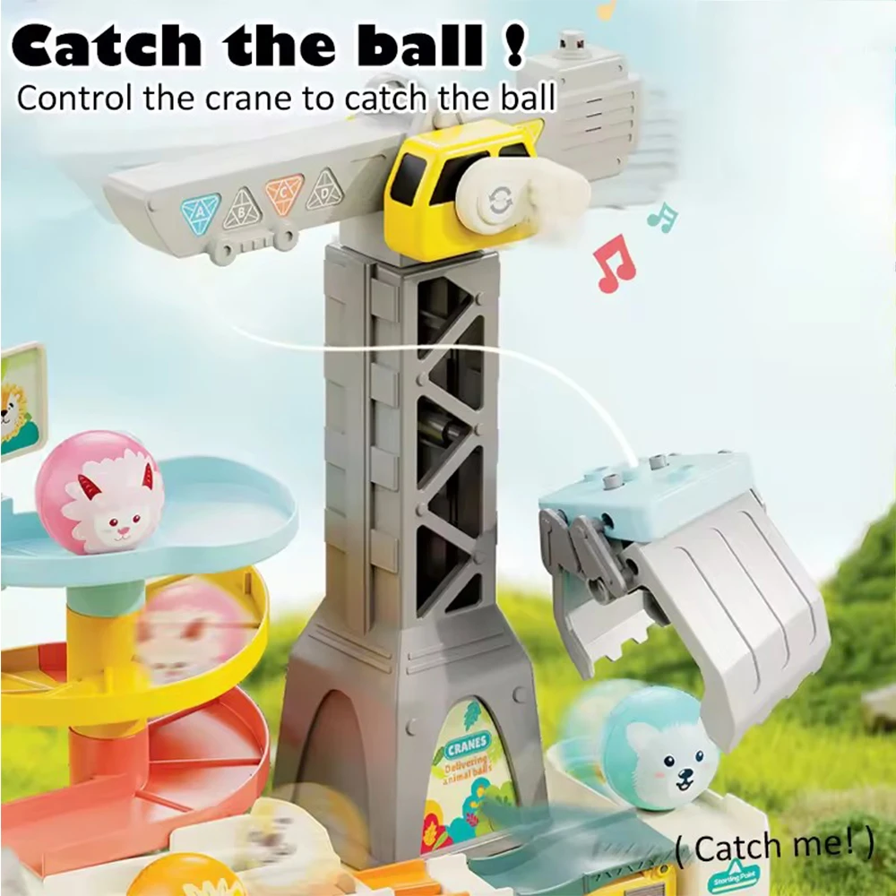 2024 trend toys Slide Ball Big Adventure Toy with sound and light Multilayer Spinning Track Toy Slot Ball Game for Kids