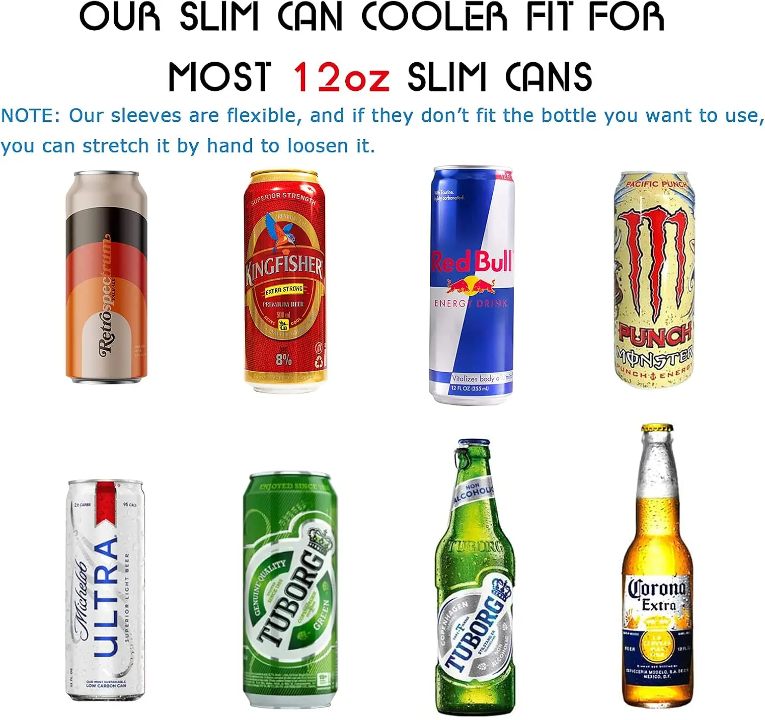 Flowers Pattern 12 oz Neoprene Slim Beer Can Holders 330ml Skinny Neoprene Coolies for Red Bull