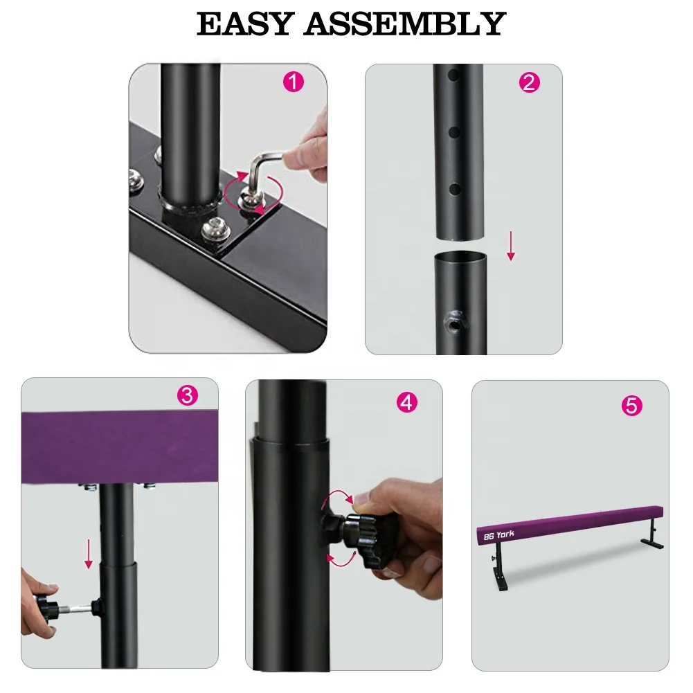 Low Price Foldable Gymnastic Balance Beam For Training Gymnastics Adjustable Beam Covering