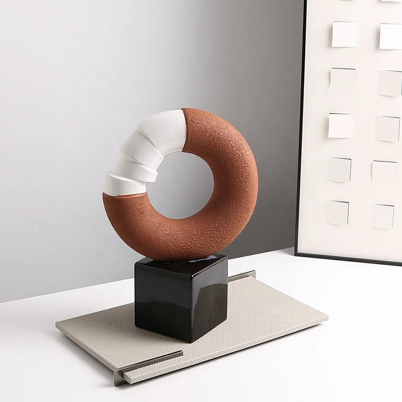 Flolenco Modern Geometry Art Home Decor Wholesale Porcelain Ornament Ceramic Home Decor Items