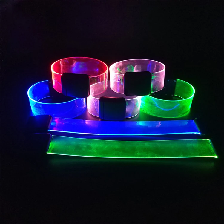 factory customized multiple color plastic bracelet bluetooth wifi controlled led wristband for events