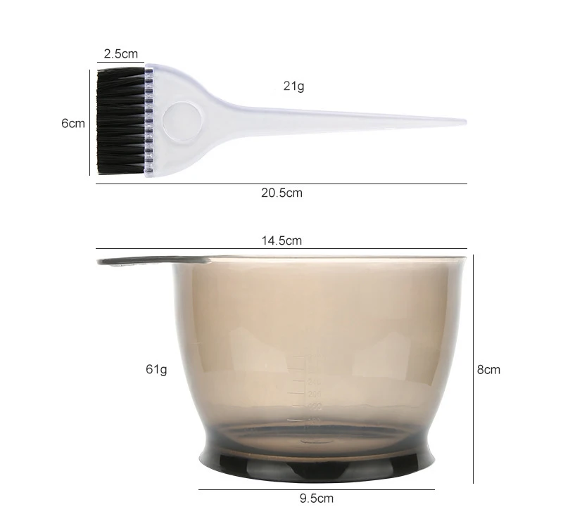 Hair Color Bowl And Hair Dye Brush Custom Double Coloring Hair Color Tint Dye Brush