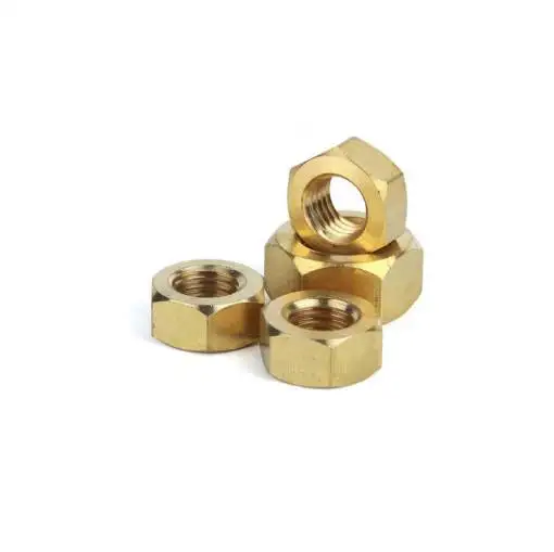 Yisen factory manufacture high quality DIN934 hex nuts brass material brass nuts M6 M8 M10 low price