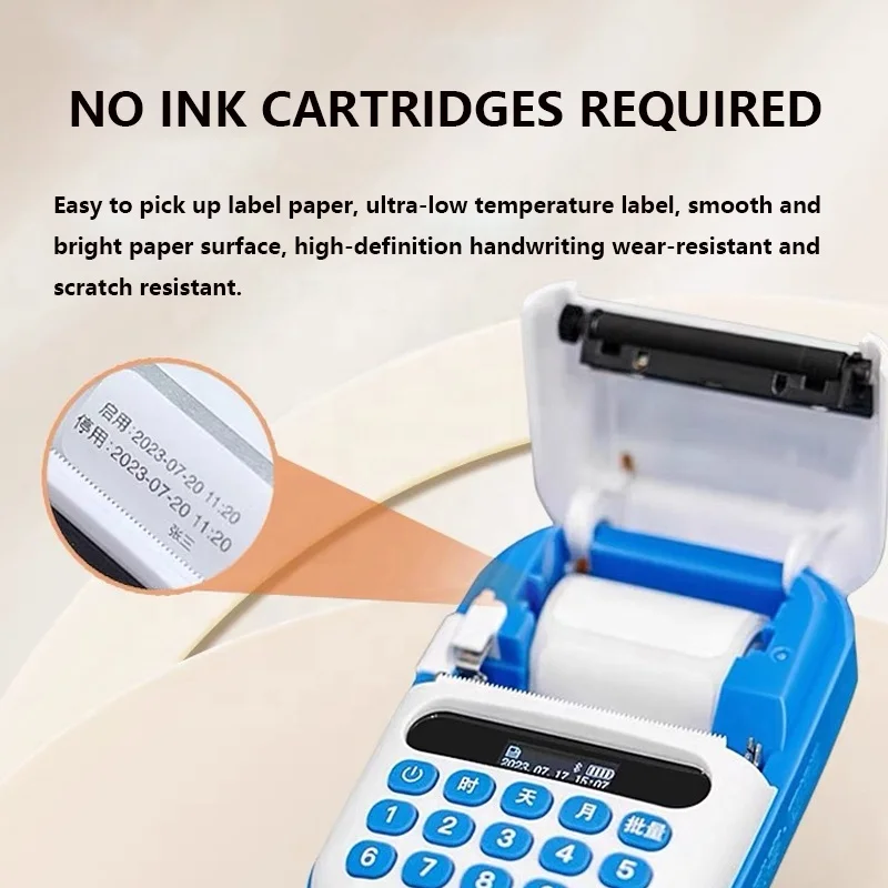 Wholesale Bluetooth  Label Printer Expiration Date Reminder Waterproof Adhesive Pharmaceutical Label Printer For Hospital