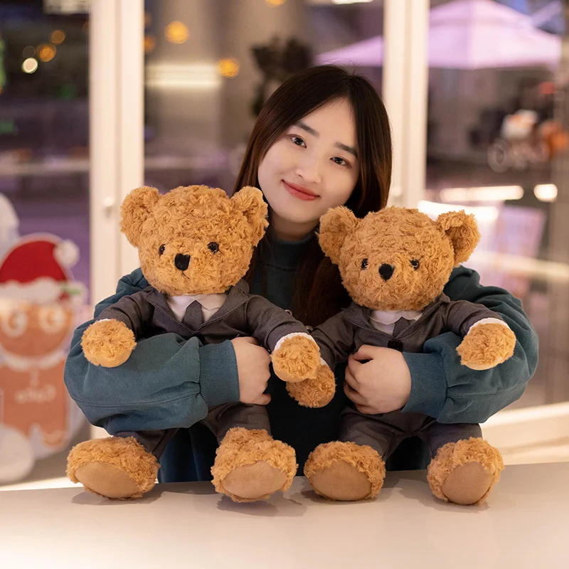 Бесплатный образец медведь овечка игрушка/происхождение плюшевых игрушек производство на заказ плюшевый мишка с костюмом/Лидер продаж игрушка