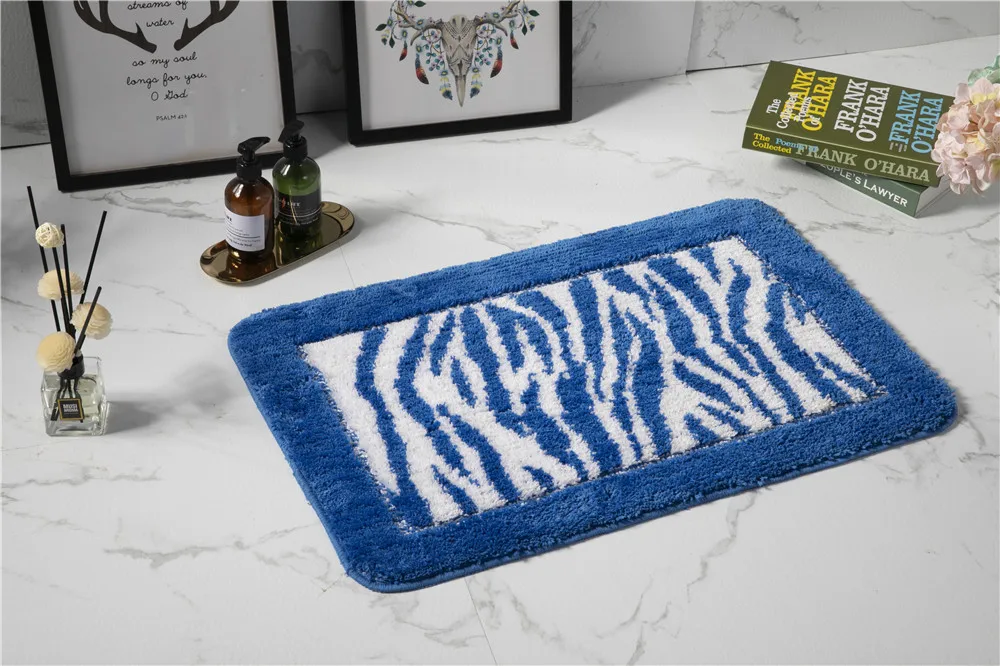 High quality  microfiber soft absorbent bathroom rug anti slip bath mat washable foot mat