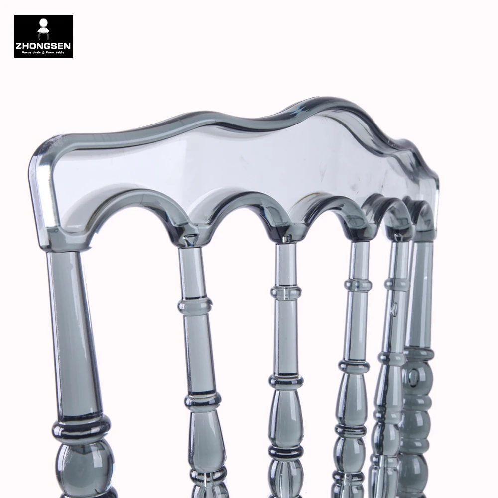 Rental Event Clear Grey Napoleon Chairs for Garden Wedding