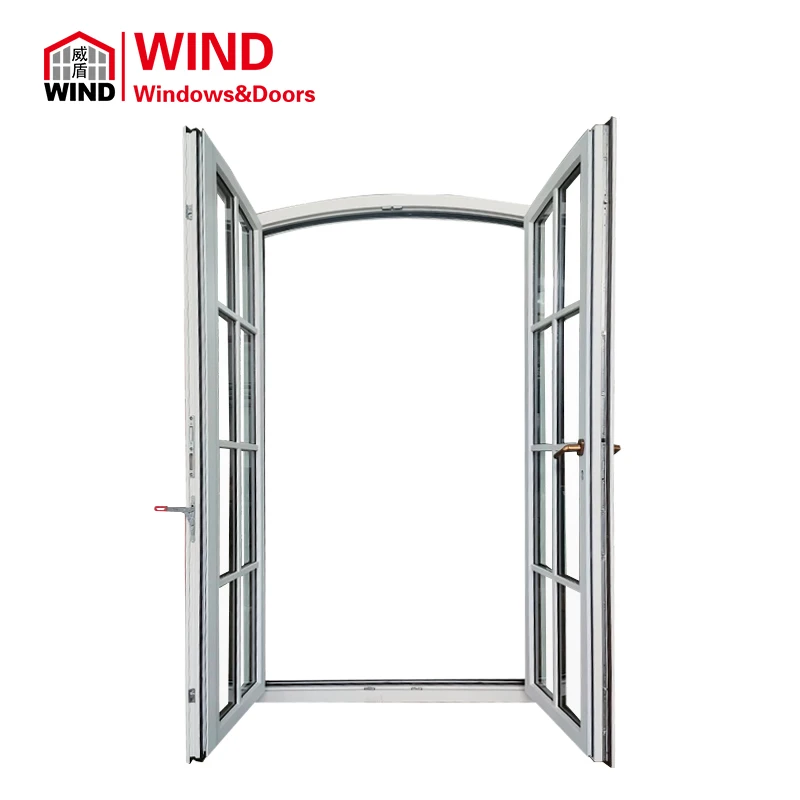 Windows Manufacturer Casement Inward Opening Aluminium Wood Arch Top Window
