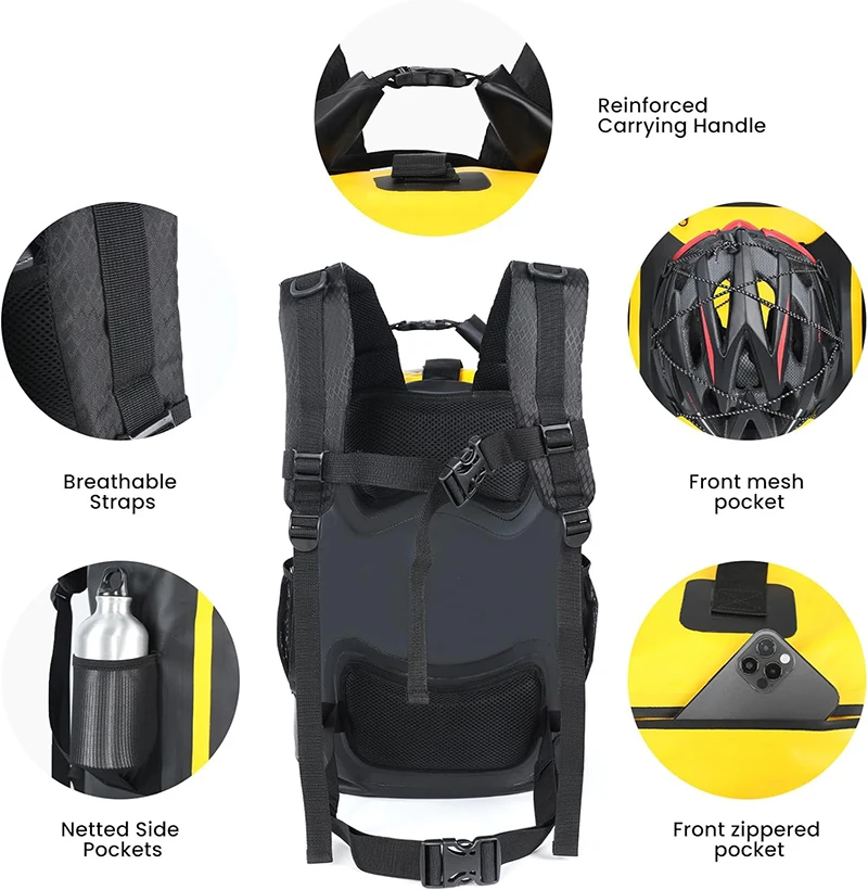 30L Waterproof Dry Bag Backpack Roll Top Waterproof Backpack Sack Keeps Gear Dry Floating Dry Bag for Kayaking Beach