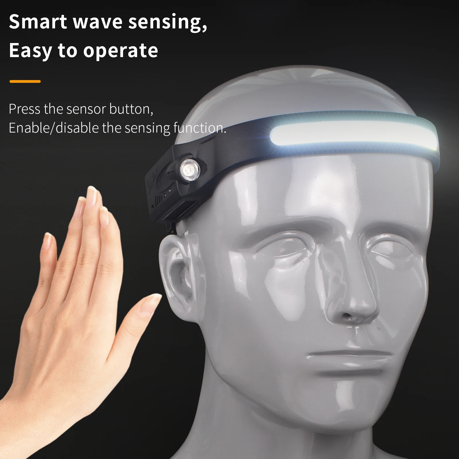 COB LED USB перезаряжаемый налобный фонарь водонепроницаемый 3 аварийные фары с крючками для шлема