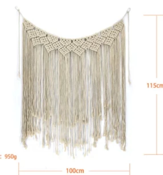 W013A Gorgeous outdoor Wedding backdrop curtain home decor living room macrame wall Hanging