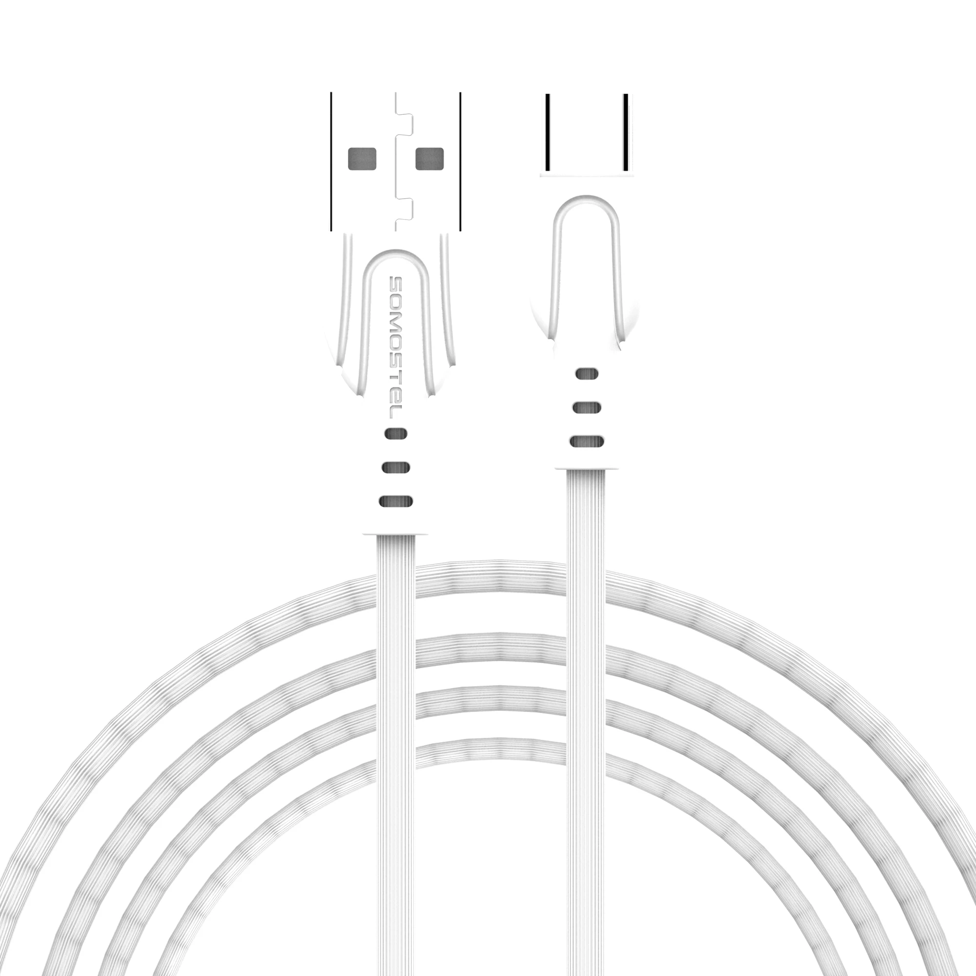 Factory Price 2.1A Mobile USB Cable Durable PVC Fast Charging USB to Type C Micro V8 IPH Port Charge Cable