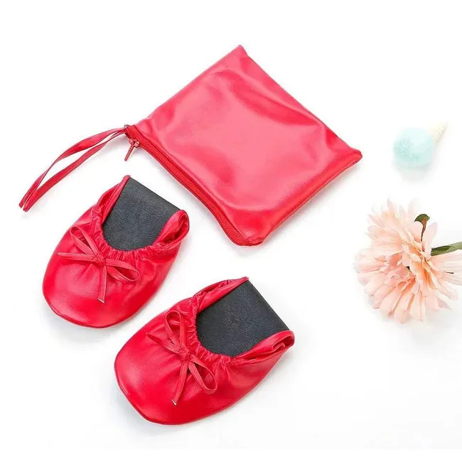 Hot Sale Wedding gift disposable flat foldable ballet shoes after party slipper