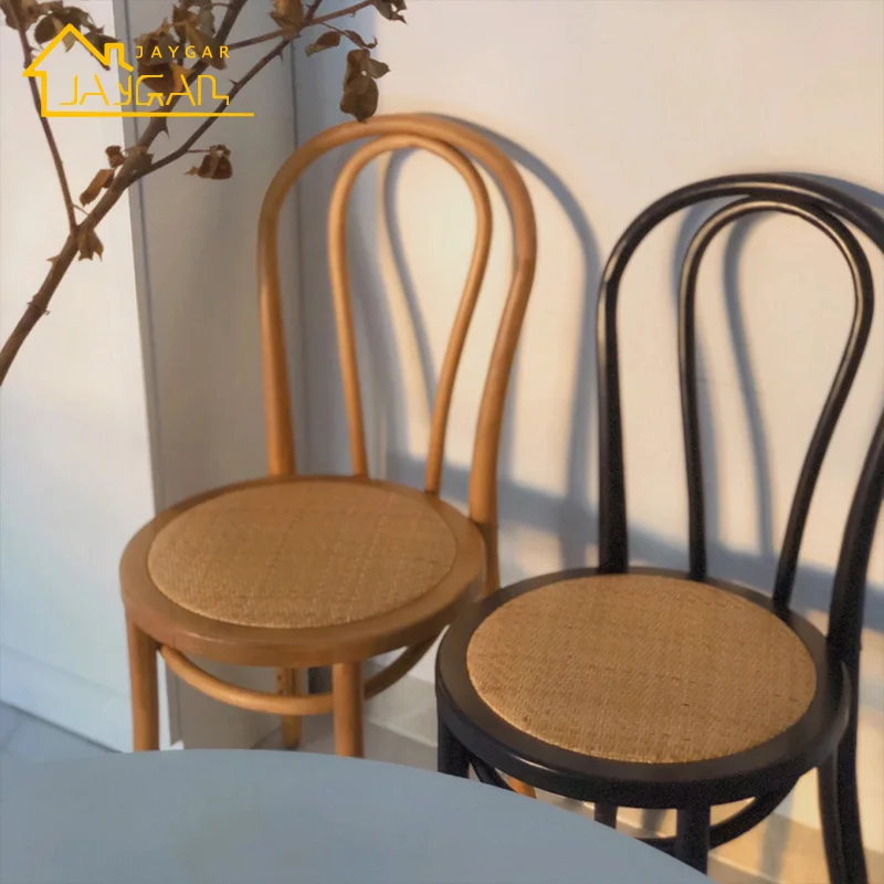 Wholesale bistro antique wooden chairs mid century french thonet style chair restaurant bentwood stackable dining chairs