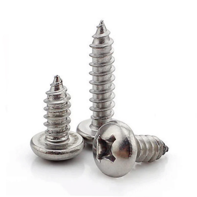 Galvanized m3.9 pan head cross recessed self tapping screw stainless steel A2 A4 phillip round head tapping screw