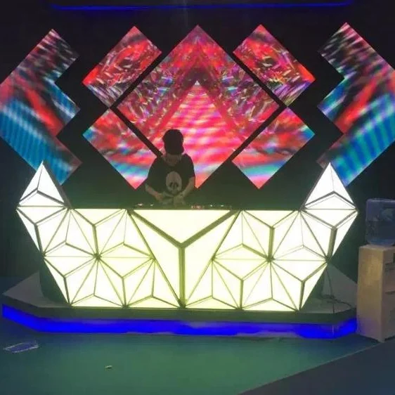 hot selling indoor led matrix P5 2.88*1.25m full color led display Electronic Music Festival night bar dj booth led display